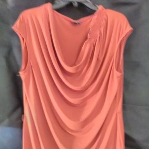 Swoop neck sleeveless shirt